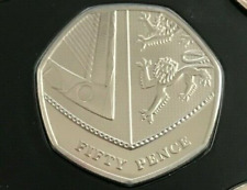 2016 SHIELD FIFTY 50 PENCE COIN BRILLIANT UNCIRCULATED BU
