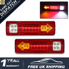 2x For Trailer Van Caravan Truck Lorry Arrow Turn Signal LED Tail Light Lamp 12V