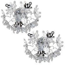 Pair of Modern Silver Chrome