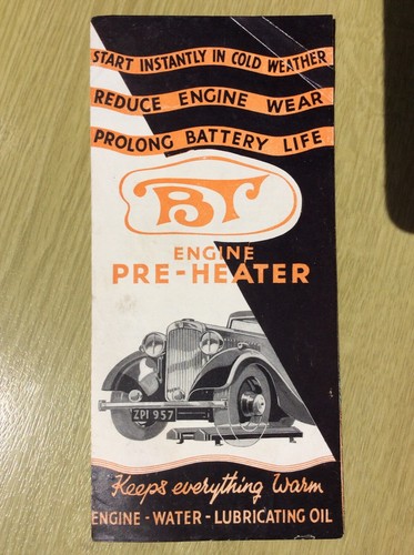 Engine pre heater - bt, pre-heater