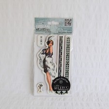 Docrafts Urban Stamps Art Deco Woman Stamp, Tall Urban Stamp, NEW