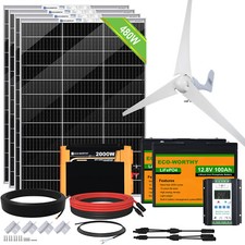 800W 500W Hybrid Wind Turbine