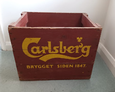 1960s Carlsberg wooden beer crate