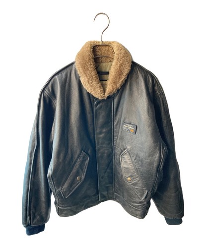 Chevignon leather jacket size - leather,