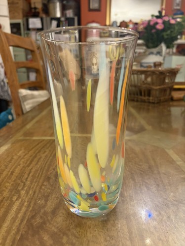 Hand blown glass vase - ,