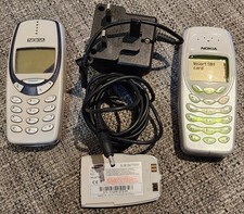 Nokia 3410 (works) & 3330 (not charging) Mobile Phones + Samsung battery