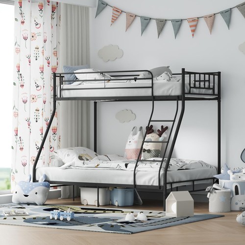 Triple sleeper metal bunk - bunk, bed