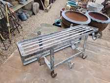 Vintage Galvanised Kitchen Hooks Rack Shelf Reclaimed Farm Dairy shelf 5 Hooks