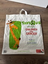 RARE Vintage Toys ''R'' Us UK Carrier Bag Cancer Charity Bag LARGE 24” x 23”