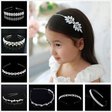 Kids Children Crystal Rhinestone Wedding Bridal Crown Tiara Headband UK Stock