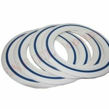 White Wall Blue Stripe Tyre