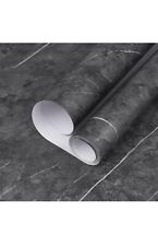 Hode Dark Grey Marble Vinyl Wrap Self Adhesive Wallpaper 60cmx3m Peel and Stick 