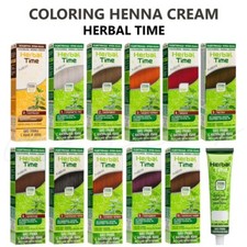 UK Stock 100% Natural Henna Coloring Cream Herbal Time BioCare Ready To Use 75ml