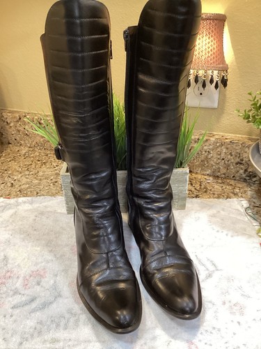 Vintage black italian leather - black,