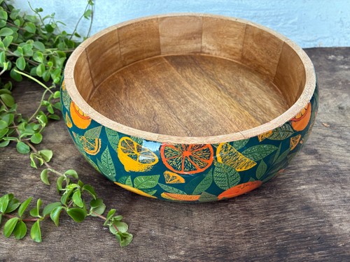 Wooden bowl serving salad - wooden,