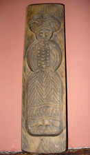 Vintage Wooden Biscuit Mould 9.7" X  2.6"