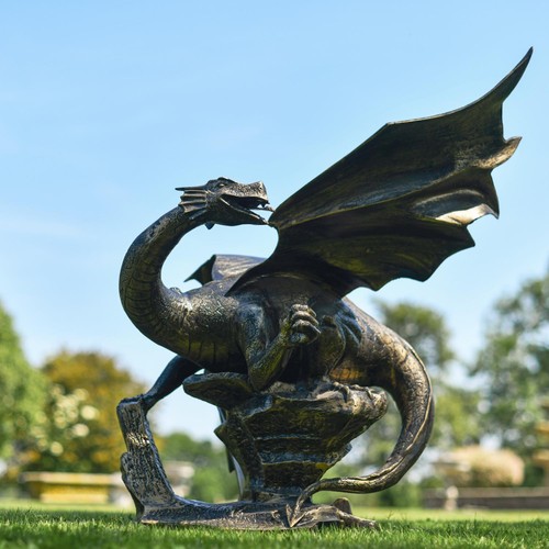 Cast aluminium mythical - cast, dragon