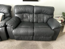 leather 2 seater recliner sofa
