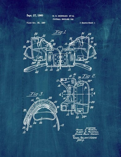 Football shoulder pad patent - pad,
