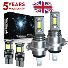 For VW Transporter T2 T4 T5 - H4 LED White Xenon High Low Beam Headlight Bulbs