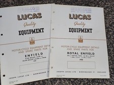Royal Enfield 1949 And 1950 Lucas Parts Lists