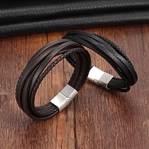 Men handmade leather - men's, braided