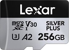 Lexar 256GB micro SDXC Silver Plus UHS-1 V30 R205/W100MB/s + SD Adapter
