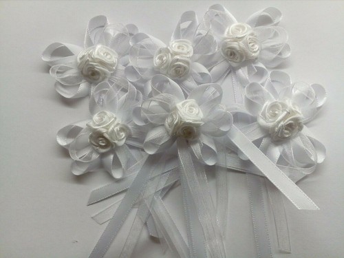 Satin flowers ribbon bows - satin,