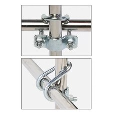 4 Pack Metal Double U-Shaped Clamp Hose Clamp Pipe Clip/Cross U-Shaped Bolt UK