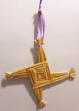 Medium St. Brigid's Straw Cross. Imbolc. Goddess. Celtic. Home Protection. 