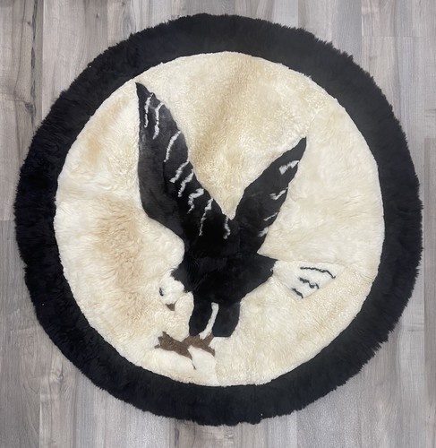 Eagle alpaca llama fur rug - eagle,