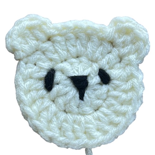 New crochet cream chunky teddy - new,