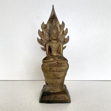 Thai Brass Buddha Statue. 21.5
