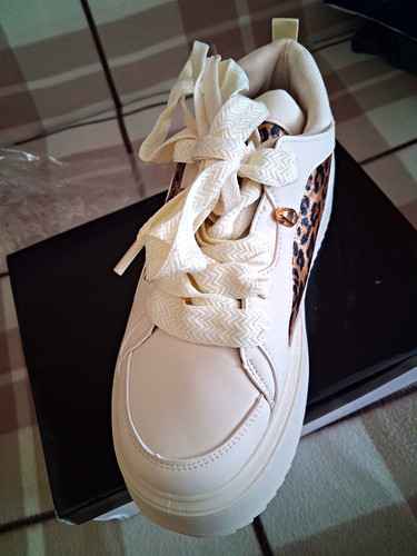 White platform trainers - platform,