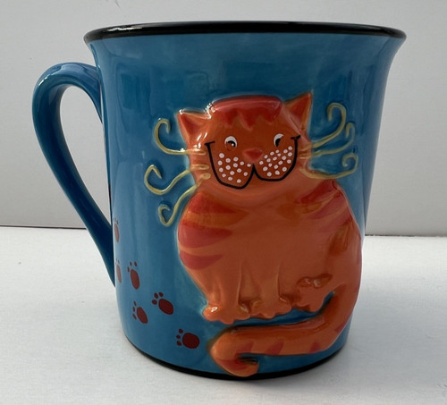 Ceramic raised ginger - ceramic, cat