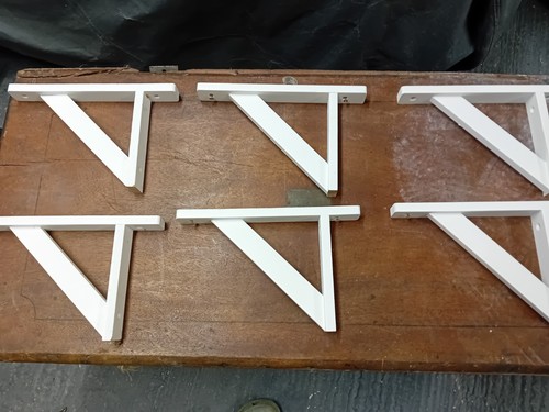 Ikea white wooden brackets - ikea,