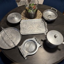 Lot Of Six Vintage Hammered