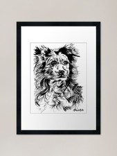 Collie dog pup Framed Art