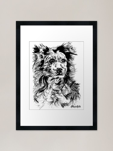 Collie dog pup - , art