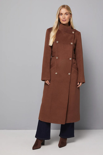 Wallis chocolate coat womens - wallis,