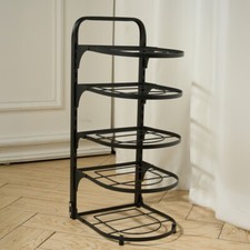5 Tier Kitchen Lid Pan Stand Saucepan Pot Rack Cupboard Storage Organiser