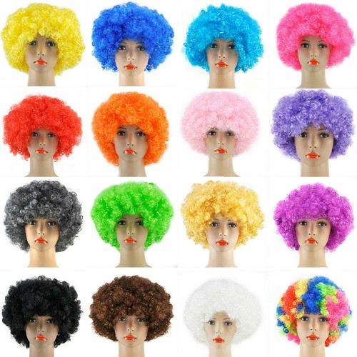 Curly afro fancy dress wigs - dress,