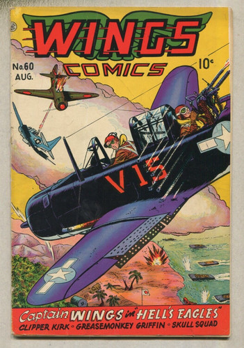 Wings comics 60 vg captain - comics:, #