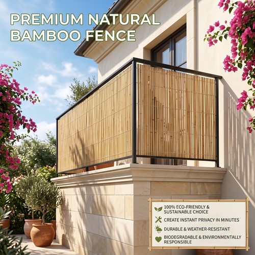 Bamboo fence screen roll - bamboo,