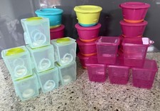 Selection 24 Tommy Tippee & Other Baby Weaning Pots with Lids