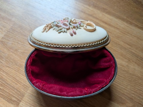Vintage velvet lined metal - velvet,