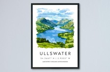 Ullswater watercolor poster - ullswater,