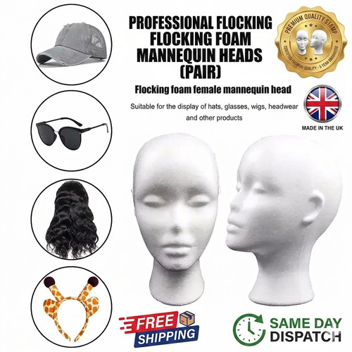Polystyrene foam head dummy - head,