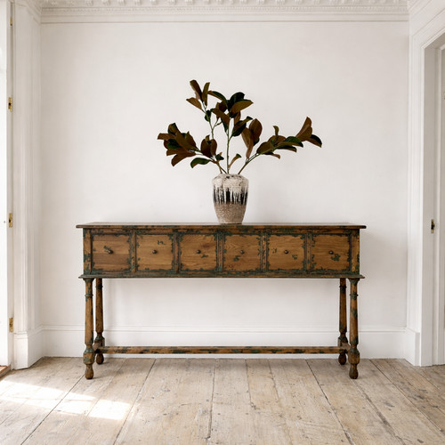 Aged oak drawer hall - hall, table