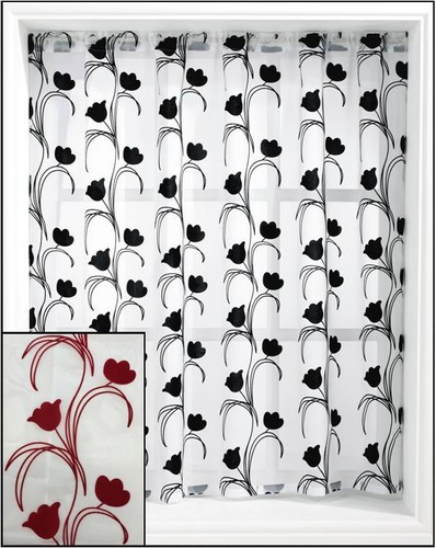 Voile net curtain panel - net,